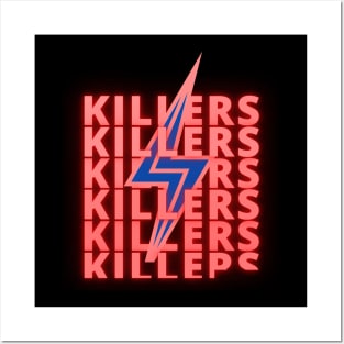 The Killers | design text lights up Posters and Art